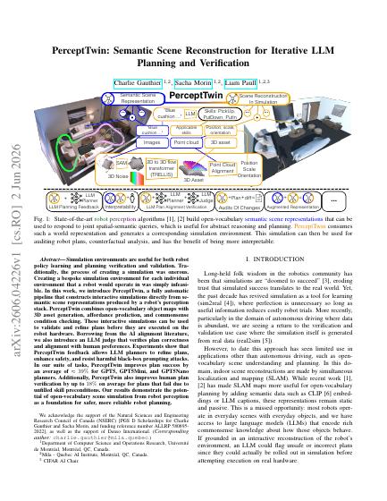 PerceptTwin: Semantic Scene Reconstruction for Iterative LLM Planning and Verification — first page