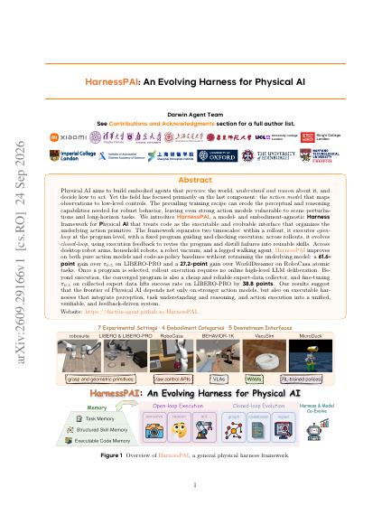HarnessPAI: An Evolving Harness for Physical AI — first page