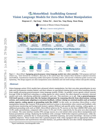 MotorMind: Scaffolding General Vision Language Models for Zero-Shot Robot Manipulation — first page